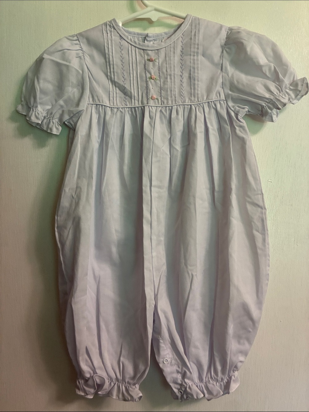 Petit Ami Light Lavender Puff-Sleeve Sleep Romper